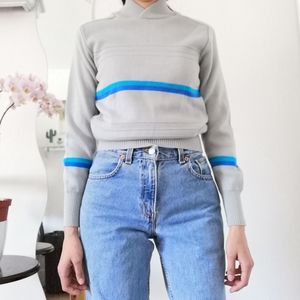 Vintage 70s Blue Crew-neck